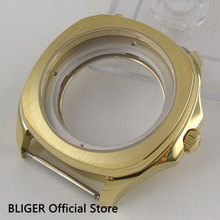 Cristal de zafiro chapado en oro, caja de reloj de acero inoxidable estéril, compatible con ETA 2836 MIYOTA 8215, movimiento automático C4 2024 - compra barato