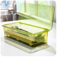 3 Color drain dustproof cutlery storage box kitchen storage tableware chopsticks box 2024 - buy cheap