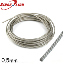 Stainless Steel Cable 0.5mm Jewelry Accessory Beading DIY100 Meter 0.5MM Wire Rope With 0.4MM Stainless Steel  Fast Shipping 2024 - buy cheap