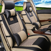TO YOUR TASTE auto accessories leather CAR SEAT CUSHIONS set for VW BORA MAGOTAN BEETLE PHAETON TOUAREG waterproof long-lasting 2024 - buy cheap