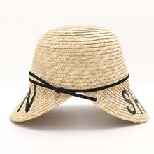 Chapéu de palha bordado com letras da moda, chapéu de praia panamá artesanal de palha natural com viseira de lado duplo, maershei, 2020 2024 - compre barato
