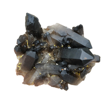 Редкий Натуральный красивый черный кварцевый кристаллический кластер Тибетский образец 2024 - купить недорого