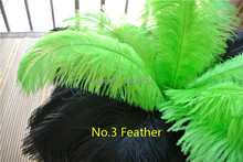 Wholesale -100pcs 14-16inch(35-40cm) black and lime green Ostrich Feather plumes Wedding centerpiece party event table decor 2024 - buy cheap