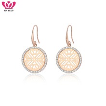 Gold Color Hollow Geometric Drop Earrings Women Vingtage Round Crystal Earring New pendientes mujer Jewelry Gifts 2020 2024 - buy cheap