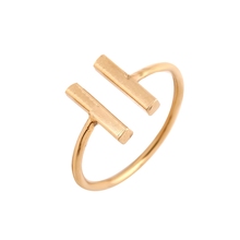 Min 1pc 2016 New Fashion Simple Double Bar Shape Ring Bar Rings Simple Adjustable Bar Shape Finger Ring for Women JZ115 2024 - buy cheap