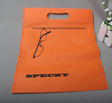 Personal brand printed non woven fabrics tote bag punch hole handle 30*25cm no side no depth 100pcs lot 2024 - buy cheap