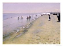 danish art Summer Day at the South Beach of Skagen Peder Severin Kroyer paintings for sale High quality Hand painted 2023 - buy cheap