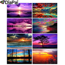 DIAPAI 100%/cuadrado/Ronda taladro 5D DIY diamante pintura "atardecer paisaje" 3D bordado Cruz puntada a casa decoración 2024 - compra barato