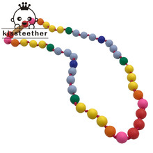 Teether - Rainbow Silicone Teething Nursing Necklace for Mom & Baby - BPA free - Latex Free 2024 - buy cheap