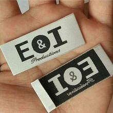 1000PCS Custom end fold White anti-satin cloth woven label Top quality 5.5 * 2.5 cm 2024 - buy cheap