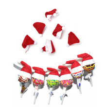6pcs/12pcs/24pcs/30pcs 6cm Christmas Santa Hat cup hat mini santa Cover Christmas Gift Christmas Candy Cover Decoration 2024 - buy cheap