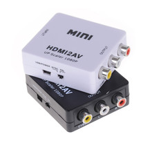 HDMI a AV Scaler adaptador HD Video convertidor HDMI a RCA AV/CVSB L/R Video 1080P HDMI2AV soporte NTSC PAL al por mayor 2024 - compra barato
