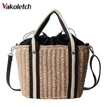 2022 New High Quality Rattan Bag Beach Straw Bag Crossbody Summer Bags Women Natural Handbag Braided KL649 2024 - buy cheap