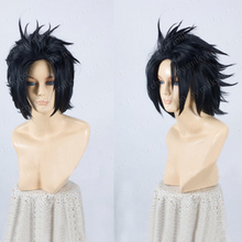 Final Fantasy FF7 Zack Fair Short Black Slicked-back Heat Resistant Hair Cosplay Costume Wig + Free Wig Cap 2024 - buy cheap