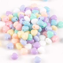 Mixed Color Acrylic Heart Spacer  Beads Fit Jewelry Handmade 7mm 100Pcs YKL0218X 2024 - buy cheap