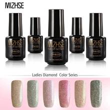 MIZHSE-esmalte en Gel para uñas, laca para manicura, lámpara de LED UV de larga duración, Color Diamante, Serie 2 2024 - compra barato