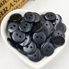 Botón de plástico para coser, mezcla de botones PT269, 2 agujeros, 13mm, nuevo, negro, 50/100 Uds. 2024 - compra barato
