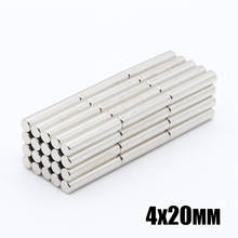 50Pcs 4 x 20 mm NdFeB Strong Round Cylinder Magnets 4x20 mm Rare Earth Neodymium Permanent Magnet Powerful Magnet 4*20 mm 2024 - buy cheap