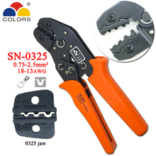COLORS SN-0325 crimping pliers for non insulated terminal clamp self-adjusting capacity 0.75-2.5mm2 18-13AWG brand hand tools 2024 - buy cheap