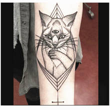 Временные тату-наклейки для кошек, водостойкие татуировки, переносные татуировки 2024 - купить недорого