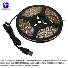 Cable de carga USB Whtie/blanco cálido tira LED impermeable 5V 300 LEDs 5M 16.4ft SMD 5050 tira de luces LED 2024 - compra barato