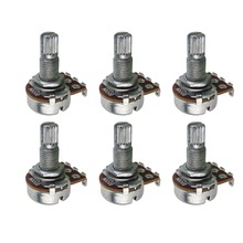 NEW 6pcs Small Guitar Potentiometers B500K Tone Volume Switch Control Pots 18mm Long Split Shaft 2024 - buy cheap