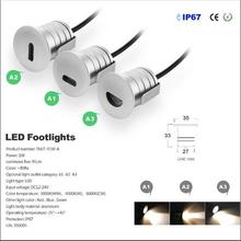 CREE светодиодный напольный настил 12 В 24 в 1 Вт Мини светодиодный подземный свет IP67 похороненные лампы внешнее пятно encastrable освещение для террасы 2024 - купить недорого