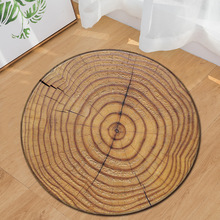 Wood Grain Circular Carpet Computer Chair Cushion Personality Fashion Lvingroom Tree Rings Rug Floor Mat Kid Room Floor Tapetes 2024 - buy cheap