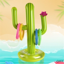 5 PCS Inflatable Cactus Ring Toss Game Inflatable Toss Game Pool Toys Luau Party Supplies Indoor Outdoor Game for Kids Adults 2024 - buy cheap