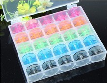 25Pcs Colorful Plastic Empty Bobbins Sewing Machine Spools Case Storage Box for Sewing Machine shopping 2024 - buy cheap