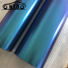 Newest 1.52X20m Pearl Matte Metallic Chameleon Vinyl Car Wrap DIY Styling Blue Purple Chameleon Car Sticker Bubble Free ORINO 2024 - buy cheap
