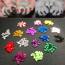 20 pcs - Cats Kitten Paws Grooming Nail Claw Cap  Adhesive Glue  Applicator Soft Rubber Pet Nail Cover/Paws Caps Pet Supplies 2024 - buy cheap