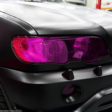 Faro de coche de 100X30CM, película de vinilo púrpura, cubierta de hoja, pegatina superpuesta, estilo de coche para Jeep Buick Chevrolet, etc. 2024 - compra barato