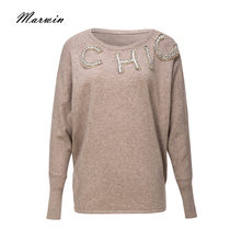 Marwin 2018 New-coming Casual Knitted Sweaters O-neck Full Pullovers Beading Solid Soft Fashion Sweaters 2024 - buy cheap