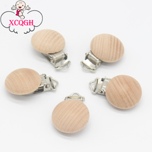 XCQGH 2/5Pcs Dummy Clip Natural Wood Beech Wood Pacifier Clip Unfinished Non-Toxic Nipple Holder DIY Pacifier Clips Chain 2024 - buy cheap