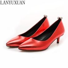 Big Size 34-43 Shoes Woman 2017 New Arrival Wedding Ladies Low Heel Shoes Fashion Sweet Dress Pointed Toe Women Pumps 887 2024 - buy cheap