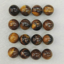 Wholesale 50pcs natural tiger eye Stone round Ball Beads, 10mm No Hole Stone Bead Ball Decoration, Free Shipping 2024 - buy cheap