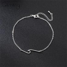 Pulseras de ola de mar para mujer, joyería sencilla, cadena de moda tibetana Vintage, pulsera minimalista 2024 - compra barato