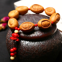 Wholesale Olives Nuclear Bracelets Carved Guanyin Beads Blessing For Men Women Bracelets Buddha Beads Wood Hand string Jewelry 2024 - buy cheap