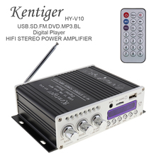 Amplificador de Audio para coche, HY-V10 de 20W x 2, 2 canales, HI-FI, amplificador de potencia de Audio, reproductor de Radio FM, SD, USB, DVD, entrada MP3 2024 - compra barato