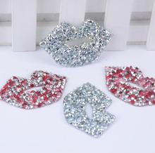 20pcs Lips Sequins Rhinestones Beads Brooch Patches Applique Sew On Beading Applique Clothes Shoes Bags Decoration Iron On Patch 2024 - buy cheap