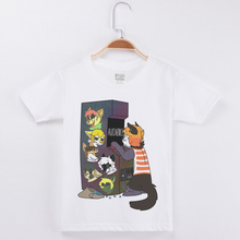 Camiseta divertida con estampado de juego de animales para niños y niñas, playera creativa de algodón de manga corta, nueva 2024 - compra barato