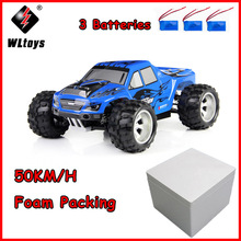 Wltoys RC Car 2.4GHz 4WD Monster RC Racing Car Remote Control Cars Radio-controlled Cars machine, RC toys, h rc, usb cable, steering wheel, 390/540 brush motor, 4 channels, 1 18 2024 - buy cheap