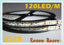 Non waterproof SMD 3528 120Led/m 5M 600 Led Strip light DC 12V Flexible LED Strips, White/Warm white/Blue/Red/Green/Yellow 2024 - купить недорого