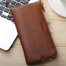 Men  Wallet Real  Leather Vintage Business 2019 Mobile Bag  Luxury Brand Purse Wallet Male Clutch Wallet Men Card Wallets 2024 - buy cheap