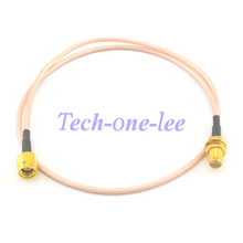 2 piece RP SMA male Plug(female pin) to RP SMA female jack(male pin) Extension Straight Pigtail Cable 2024 - buy cheap