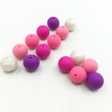 200pcs/lot Silicone Beads 10/12/15/20mm Loose Beads Baby Teether Toy BPA Free Food Grade DIY Chew Charms Necklace Jewelry Making 2024 - buy cheap