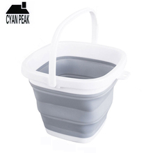 Portable Outdoor Travel Foldable Bucket Camping Fishing Car Wash Bucket Barrel 10L Silicone Collapsible Bucket Home Organizer 2024 - buy cheap