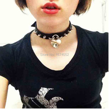 Collar Punk Rock gótico hecho a mano Harajuku canajuku de cuero, llave abierta, Collar de cuero Real 2024 - compra barato