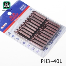 Free Shipping PH2 Phillips Bits or SL9 Slotted Bits Slotted Bits 8mm Hex Shank 40mm Long Tamper Screwdriver Bits 2024 - buy cheap